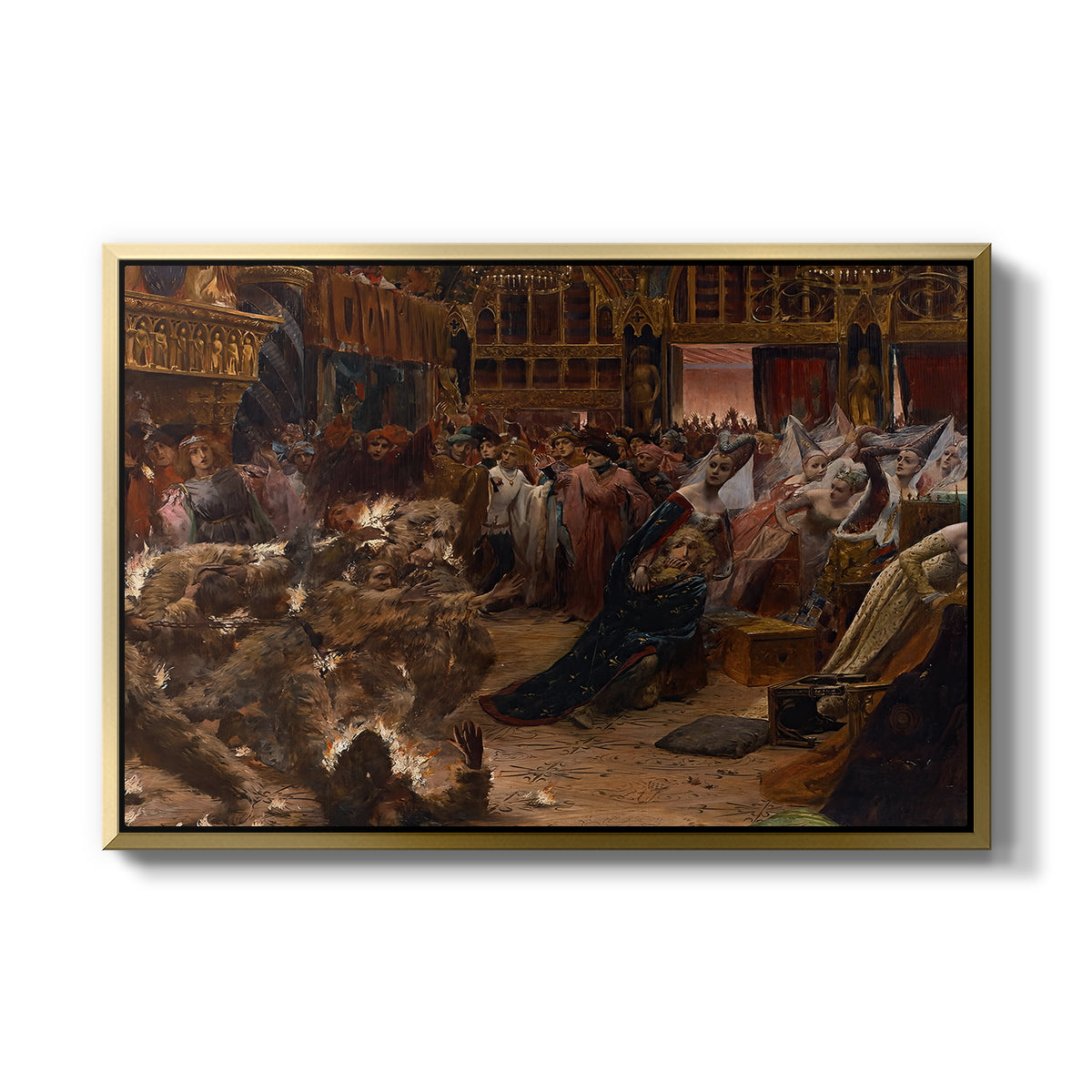 Ball of the Burning Men, 1889 - Floater Framed Canvas Print