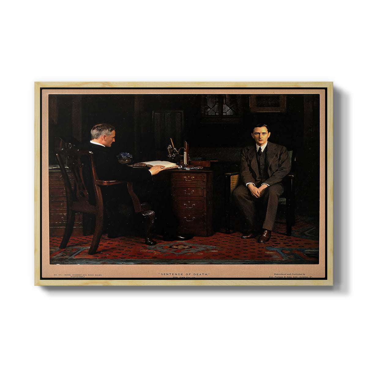 The Sentence of Death, 1908 - Floater Framed Canvas Print