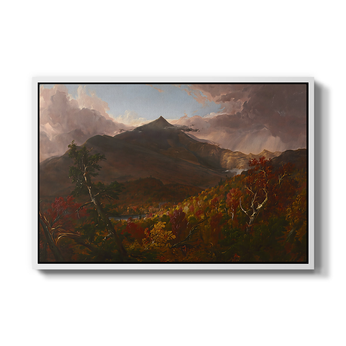 View of Schroon Mountain, Essex County, New York, After a Storm, 1838 - Floater Framed Canvas Print
