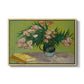 Vase with Oleanders and Books, 1888 - Floater Framed Canvas Print
