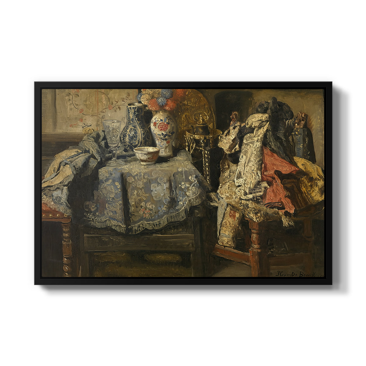 Still Life Requisites, 1885 - Floater Framed Canvas Print