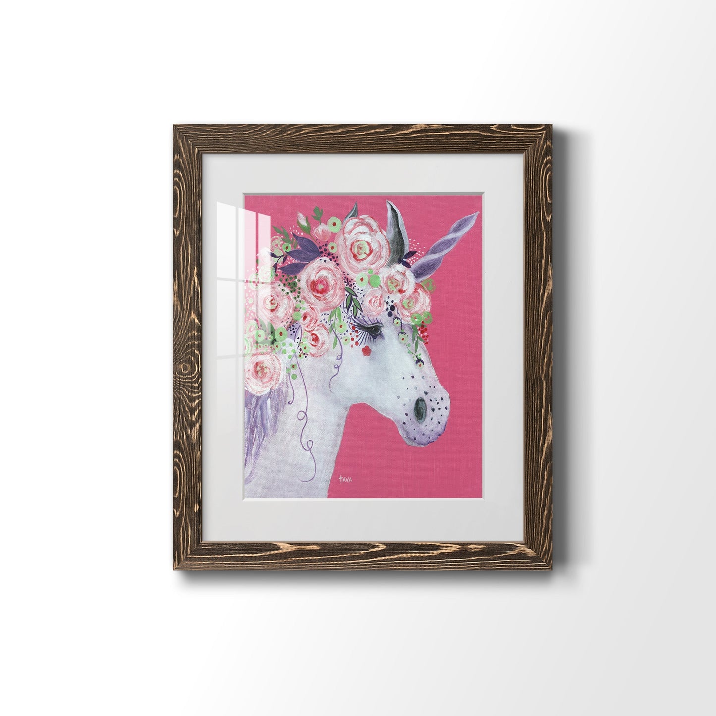 Unicorn II - Barnwood Framed Art Print