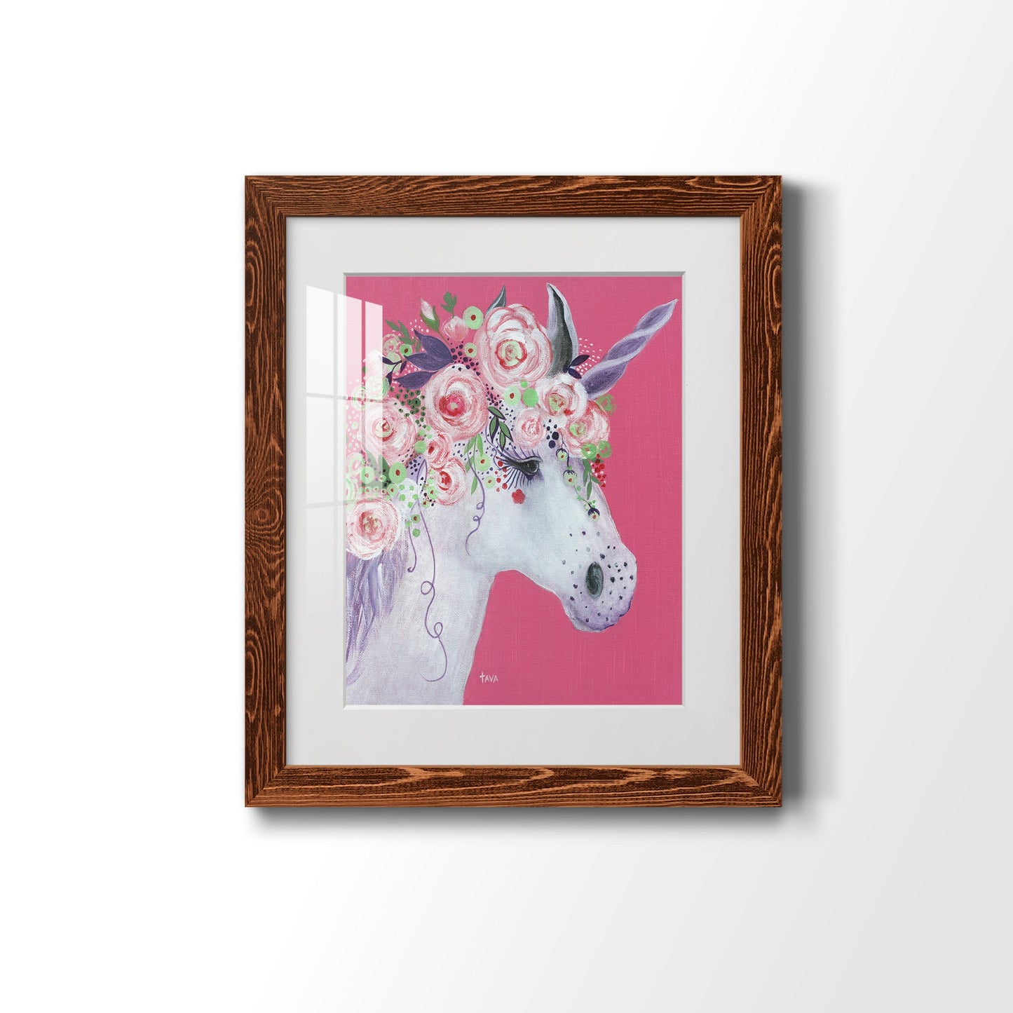 Unicorn II - Barnwood Framed Art Print