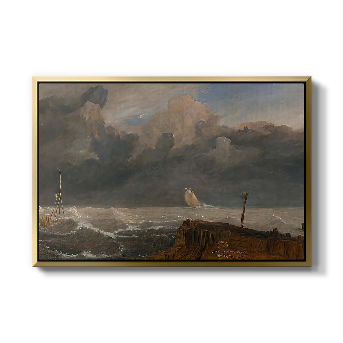 Port Ruysdael, 1827 - Floater Framed Canvas Print