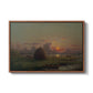 Haystack at Sunset, 1880 - Floater Framed Canvas Print