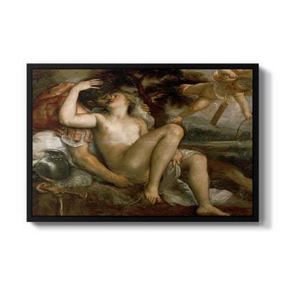 Mars, Venus and Cupid, c. 1530 - Floater Framed Canvas Print