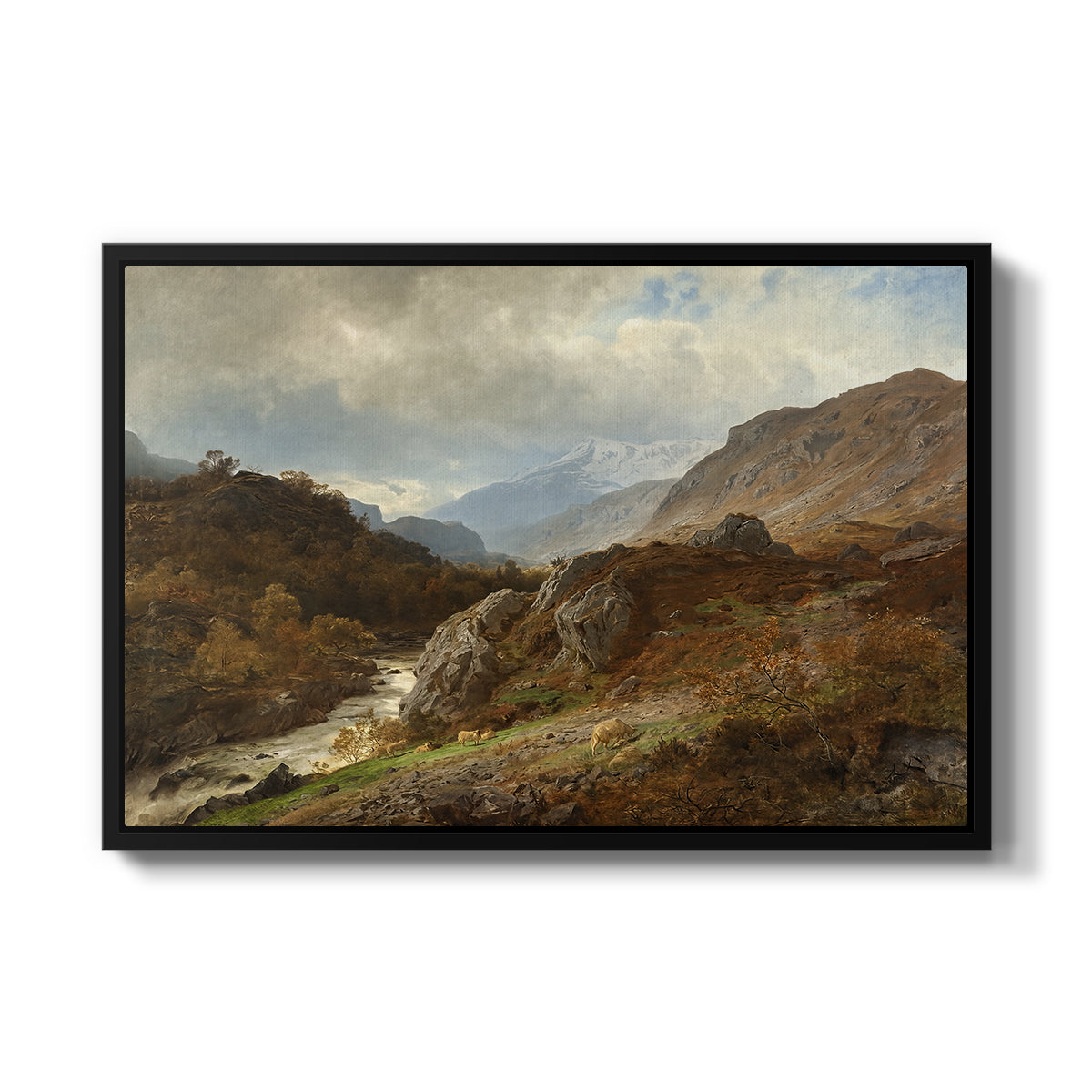 Mountain Landscape, 1864 - Floater Framed Canvas Print