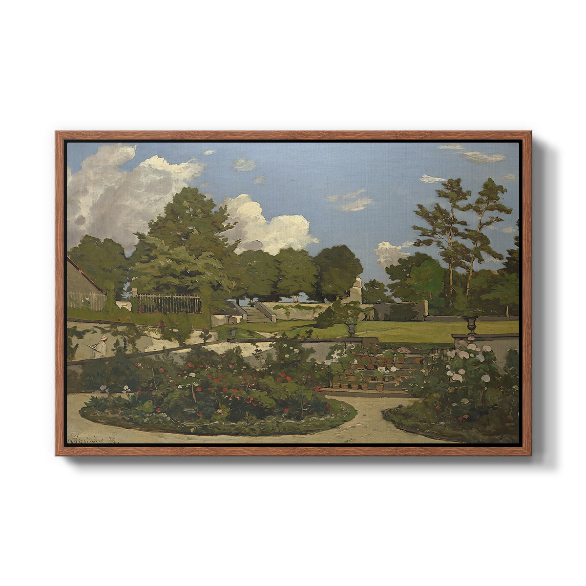 The Painter's Garden at Saint-Privé, 1886 - Floater Framed Canvas Print