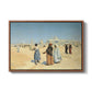 View from the Desert of Cairo with Citadel and Mamluk Tombs in the Background, c. 1889-1890 - Floater Framed Canvas Print