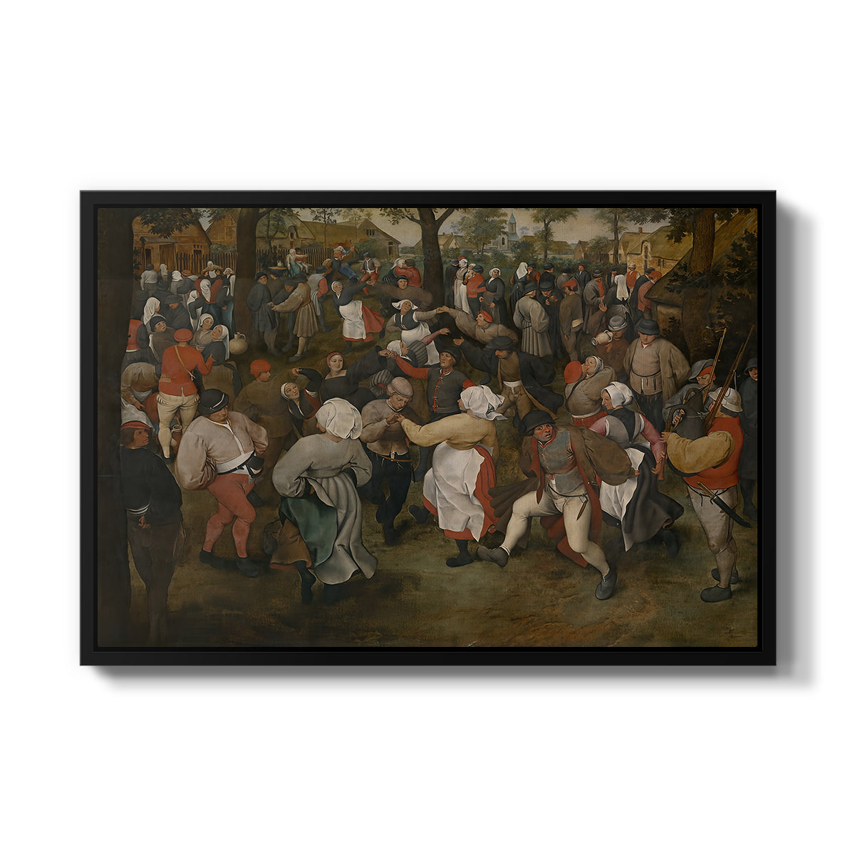 The Wedding Dance, c. 1566 - Floater Framed Canvas Print