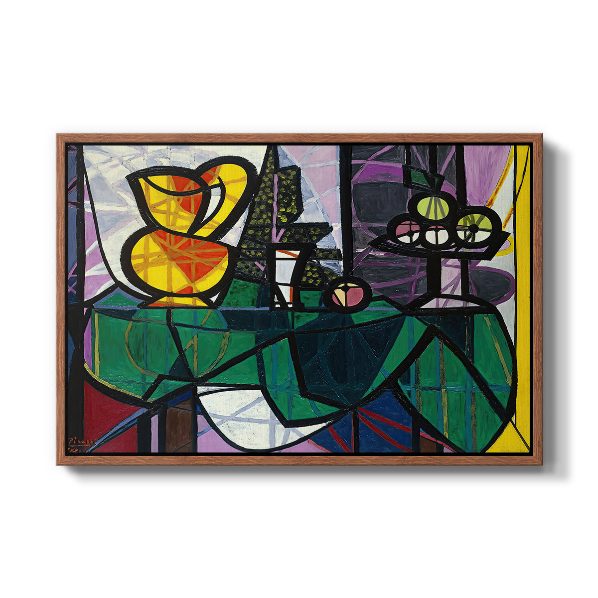 Pitcher and Bowl of Fruit, 1931 - Floater Framed Canvas Print