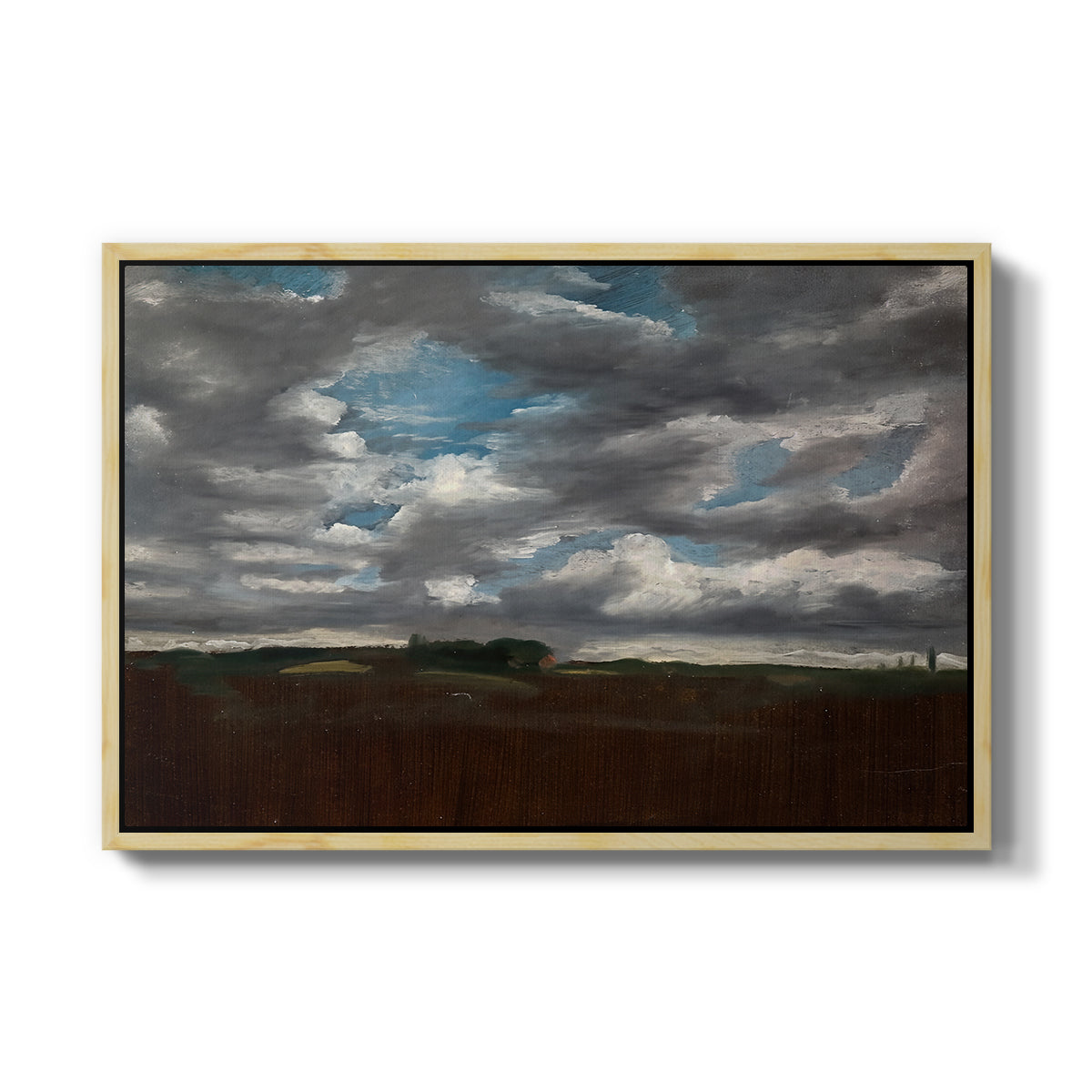 Extensive Landscape with Grey Clouds, c. 1821-1822 - Floater Framed Canvas Print