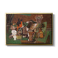 Playing Cards, Glasses, Bottle of Rum: "Vive la France", 1914-1915 - Floater Framed Canvas Print