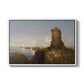 Italian Coast Scene with Ruined Tower, 1838 - Floater Framed Canvas Print