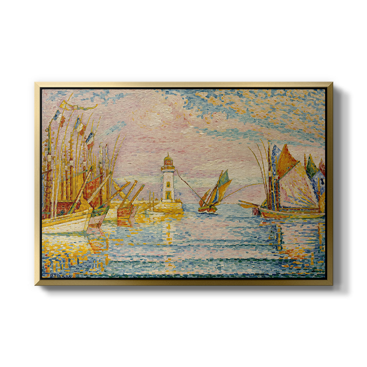 The Lighthouse at Groix, 1925 - Floater Framed Canvas Print