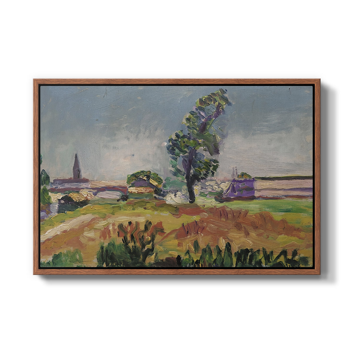 Landscape Around Toulouse, The Bridge of the Young Ladies, 1898 - Floater Framed Canvas Print