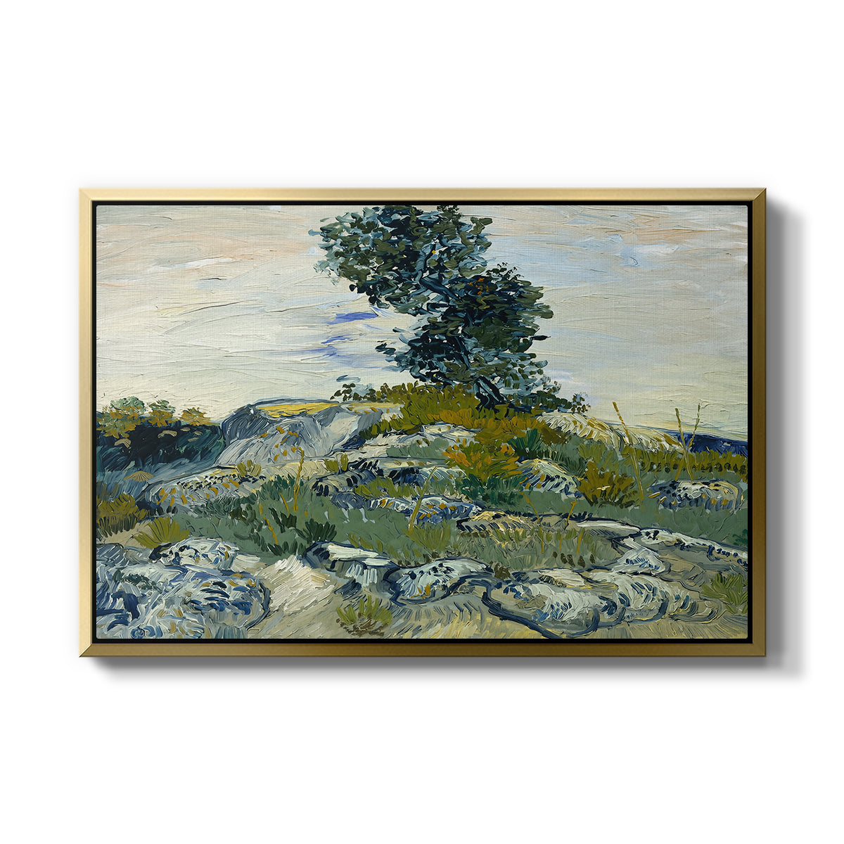The Rocks, 1888 - Floater Framed Canvas Print