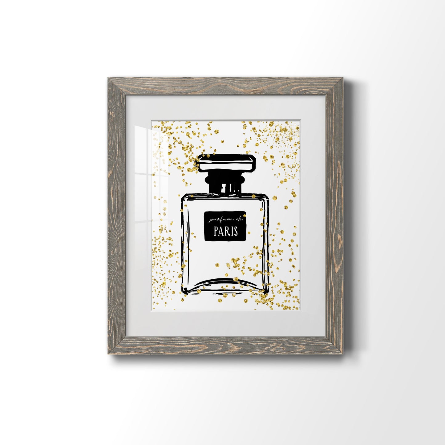 Glitter Perfume I - Premium Framed Print - Distressed Barnwood Frame - Ready to Hang