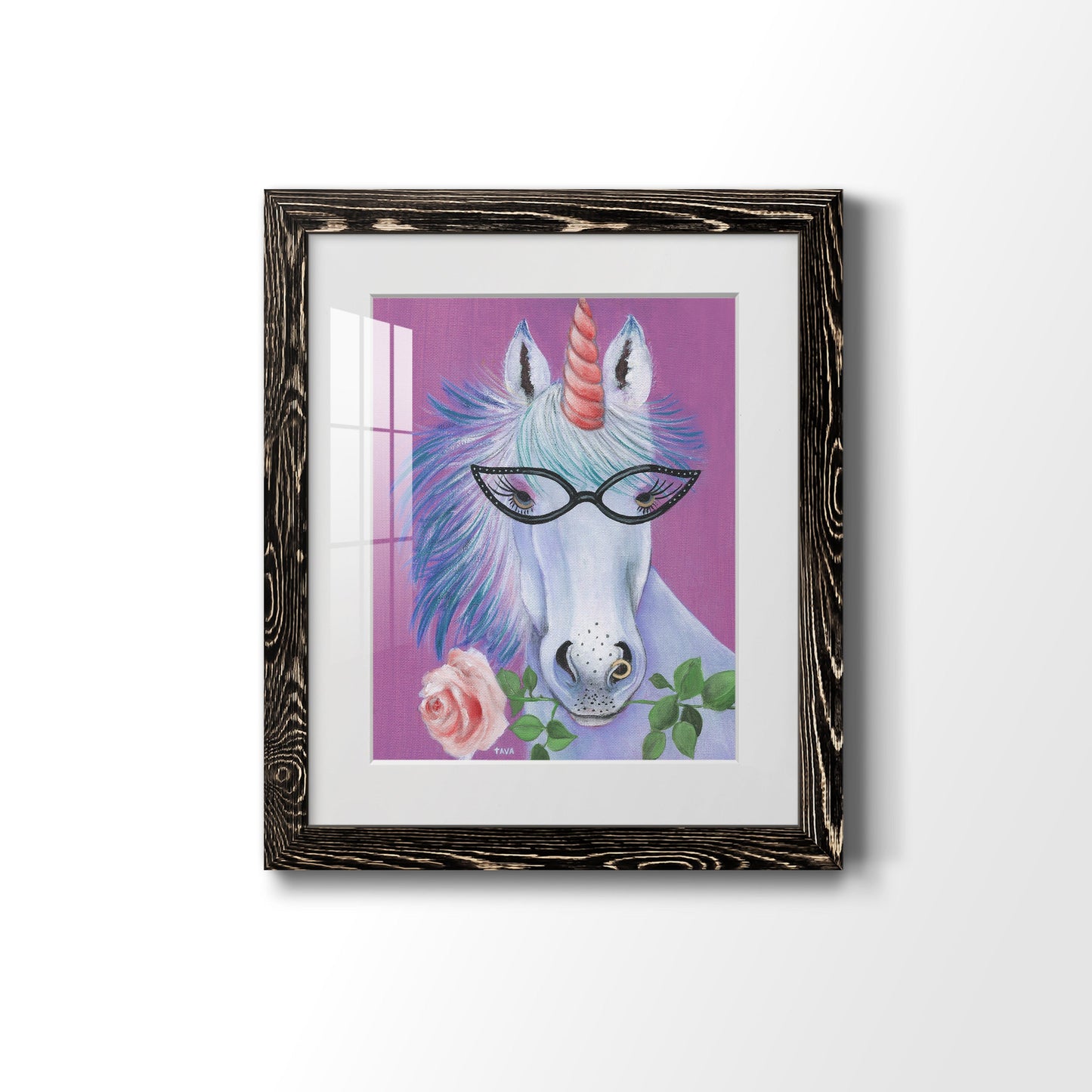 Unicorn III - Premium Framed Print - Distressed Barnwood Frame - Ready to Hang