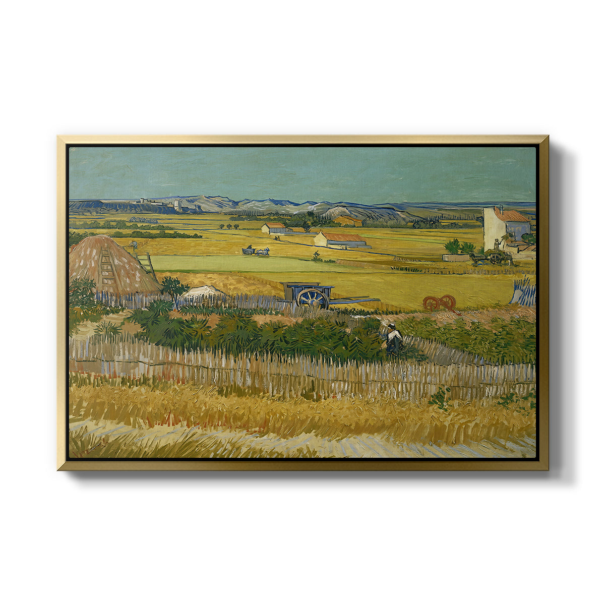 The Harvest, 1888 - Floater Framed Canvas Print