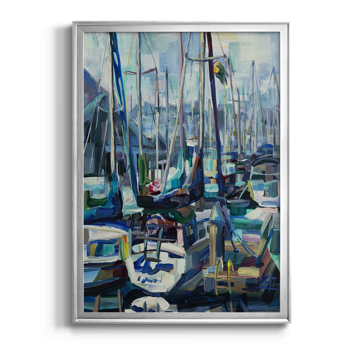 Edmonds Marina - Modern Framed Canvas Print