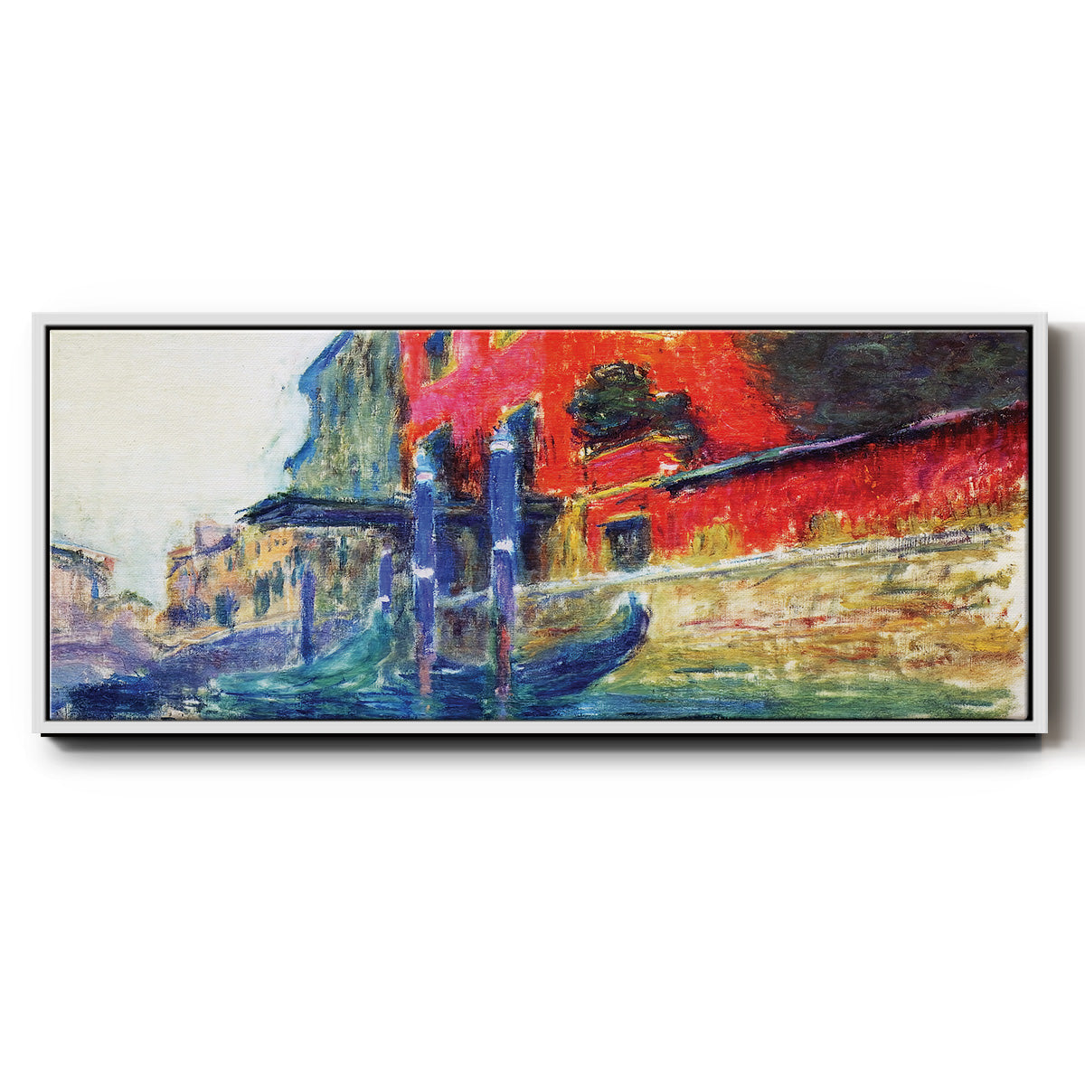 The Red House, 1908 - Floater Framed Canvas Print