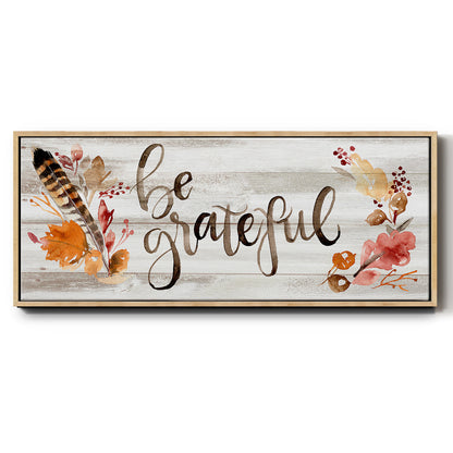 Grateful - Floater Framed Canvas Print