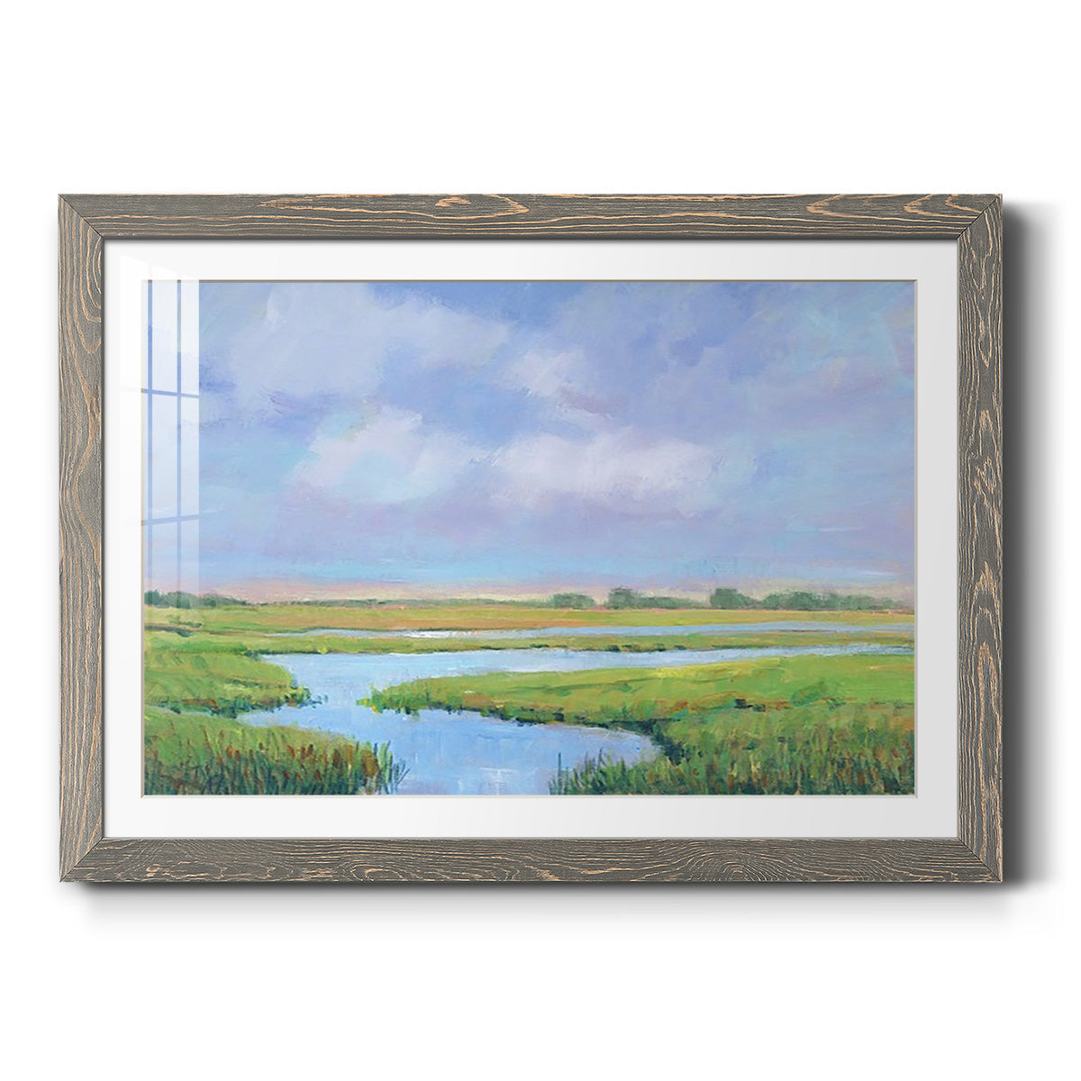 Summer Marsh II - Barnwood Framed Art Print