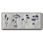 Indigo Row - Floater Framed Canvas Print