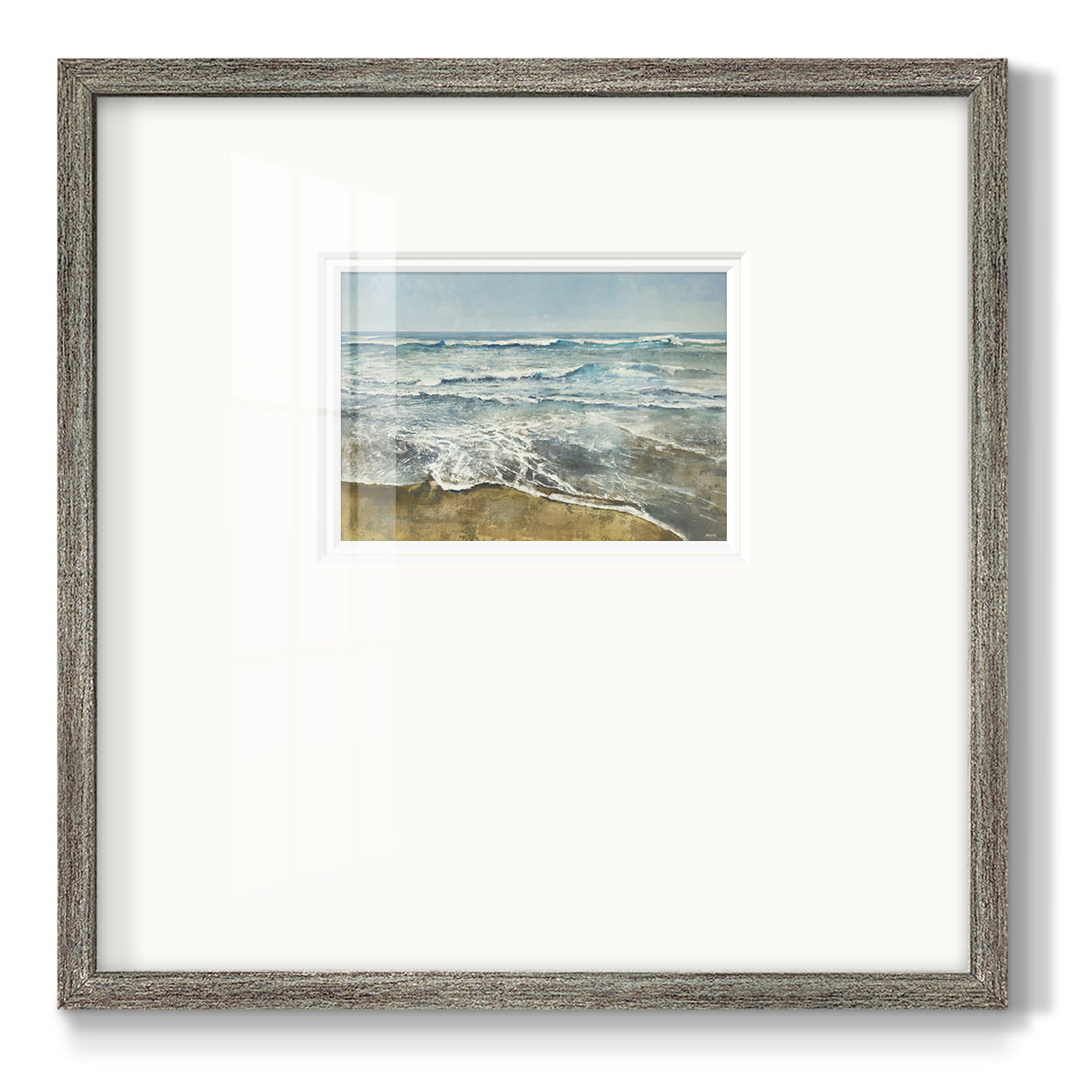 BEACHCOMBING Premium Framed Print Double Matboard