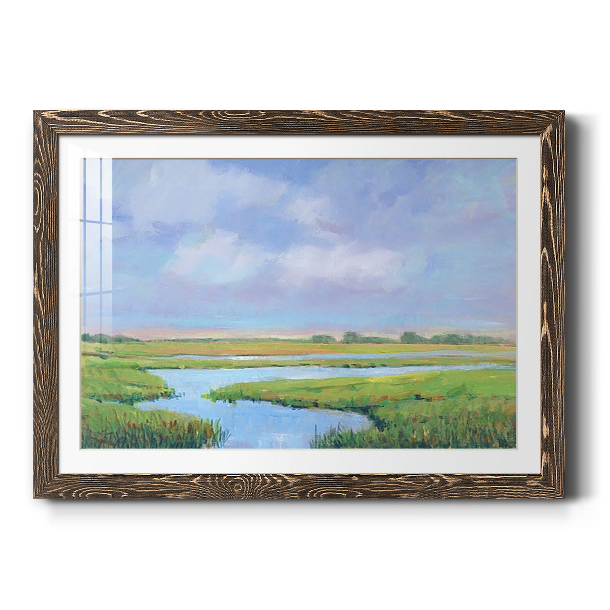 Summer Marsh II - Barnwood Framed Art Print