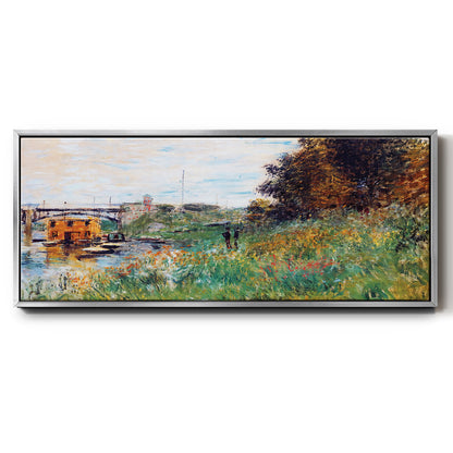 The Banks of the Seine at the Argenteuil Bridge, 1874 - Floater Framed Canvas Print