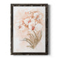 White and Coral Orchid II - Barnwood Framed Canvas Print