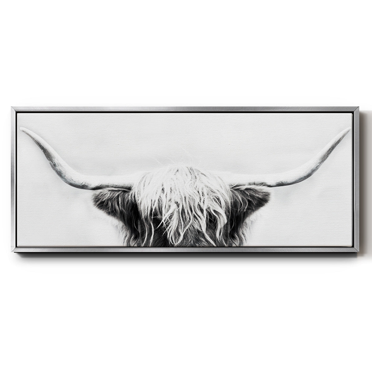 Longhorn - Floater Framed Canvas Print
