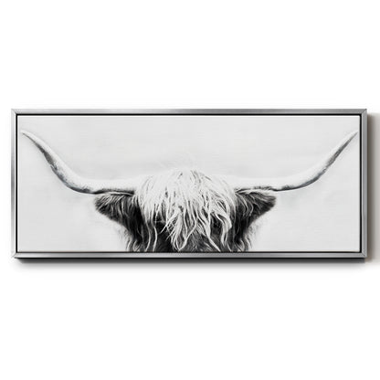 Longhorn - Floater Framed Canvas Print