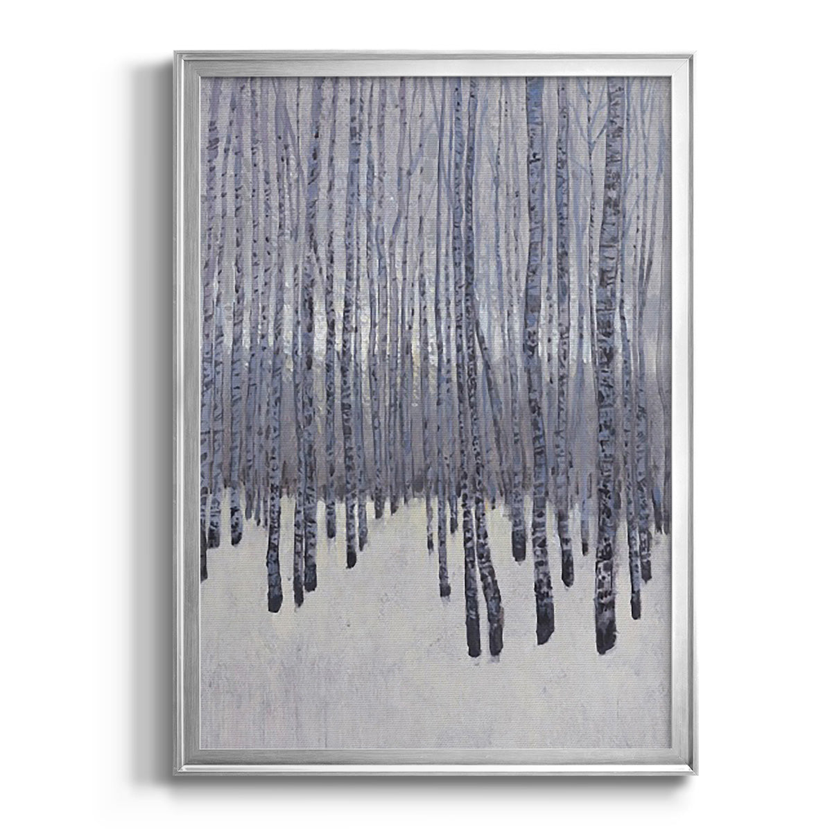 Bare Trees in Winter I - Modern Framed Canvas Print