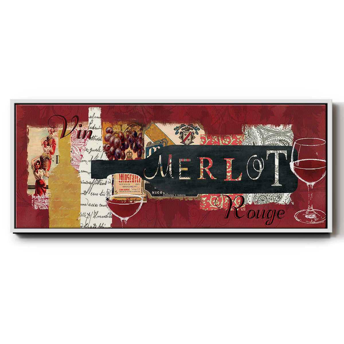 Merlot - Floater Framed Canvas Print