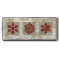 Burlap Music Snowflakes - Floater Framed Canvas Print