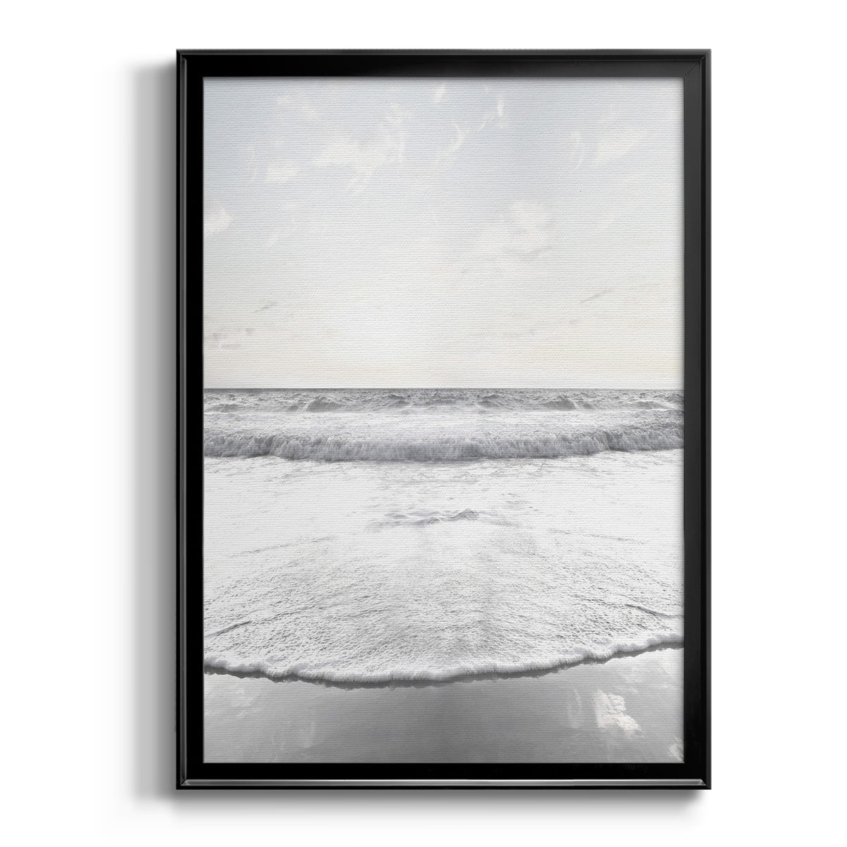 Serene Shore - Modern Framed Canvas Print