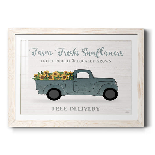 Farmers Market Truck - Barnwood Framed Art Print