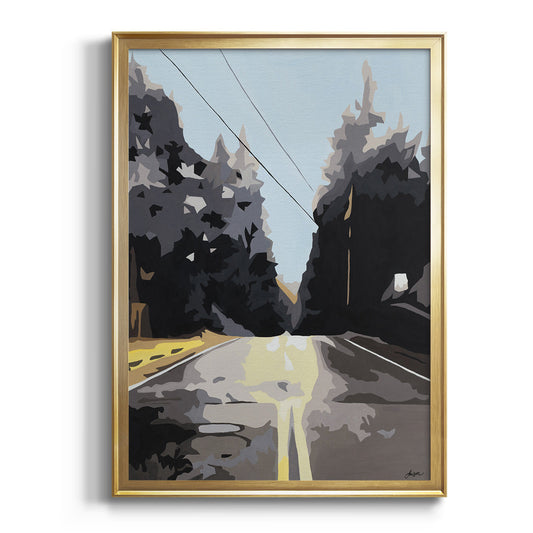 The Road Less Traveled - Modern Framed Canvas Print