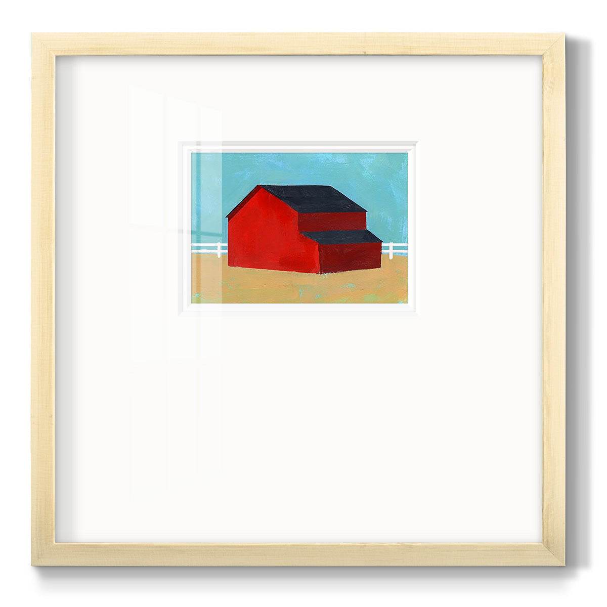 Big Red One II - Double Matboard Framed Print