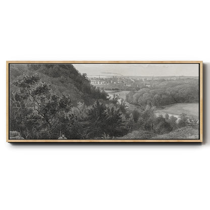 East Rock, New Haven - Floater Framed Canvas Print