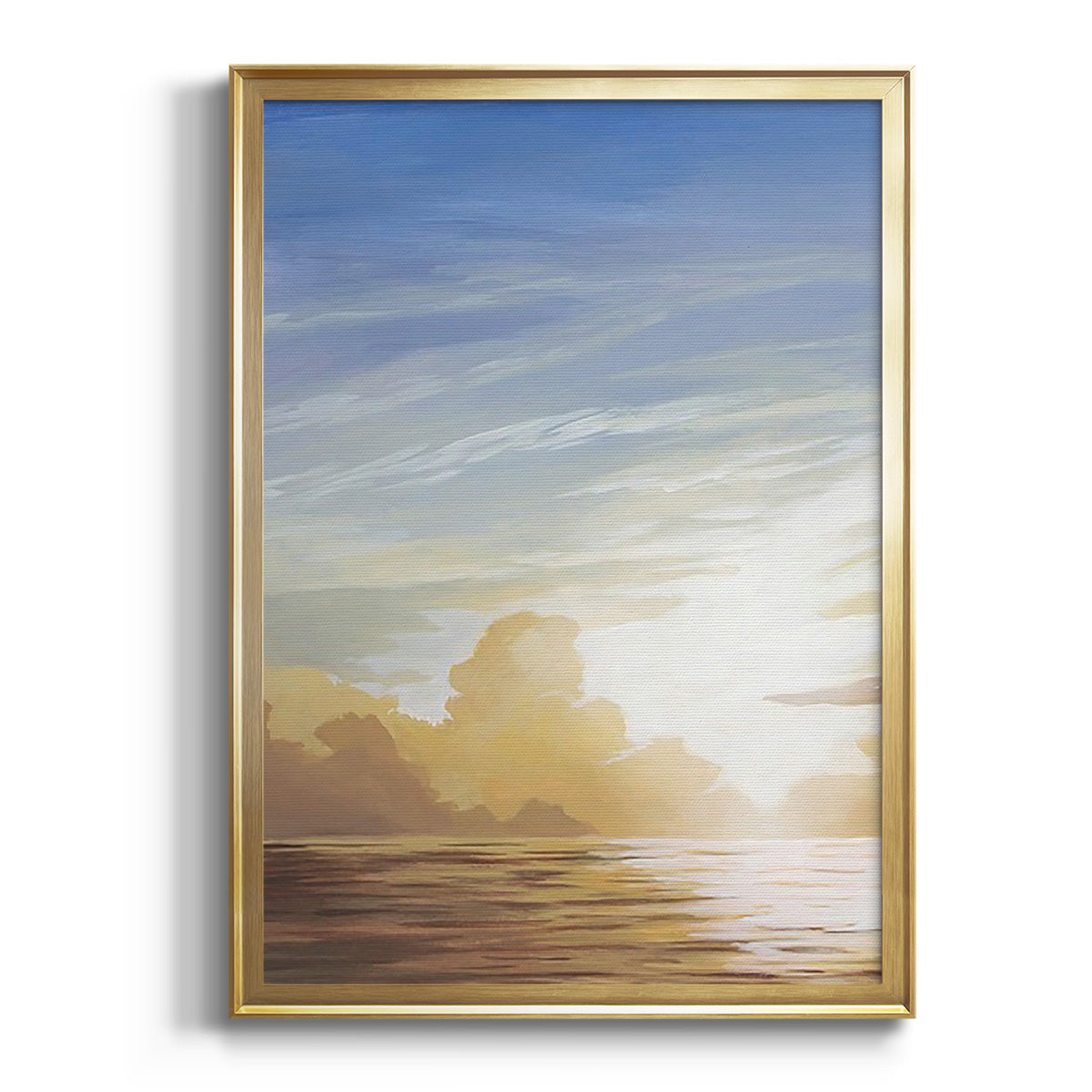 Luminous Waters I - Modern Framed Canvas Print