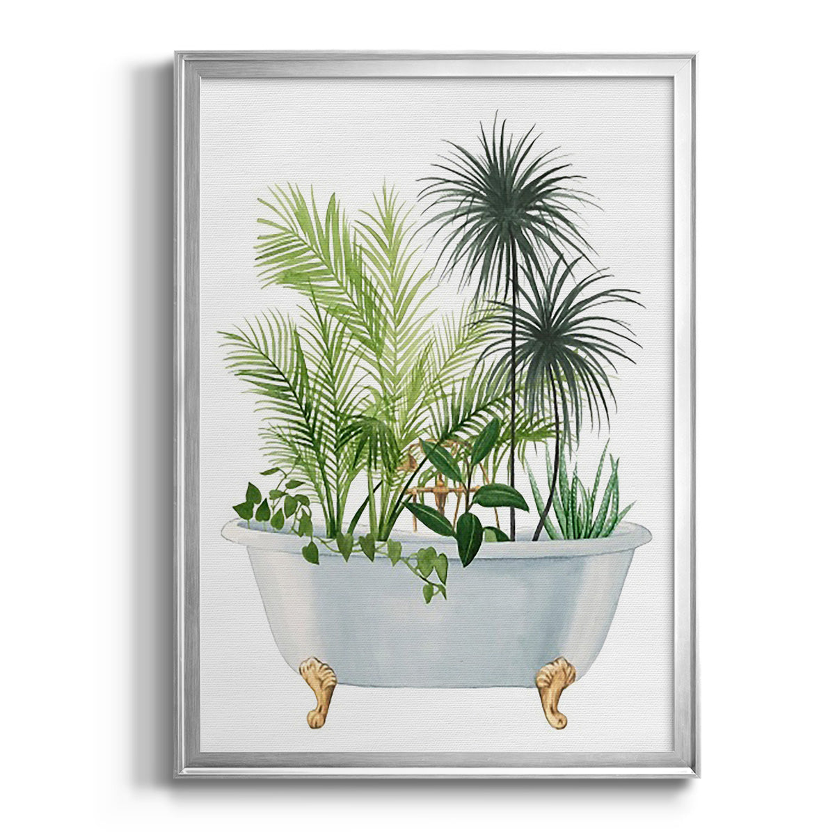 Plant Bath II - Modern Framed Canvas Print