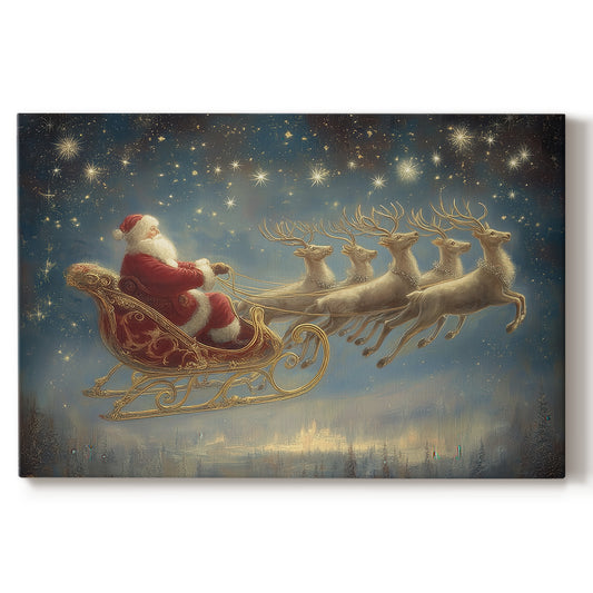 Dusk of Pale Winter Sleigh - Canvas Art Print