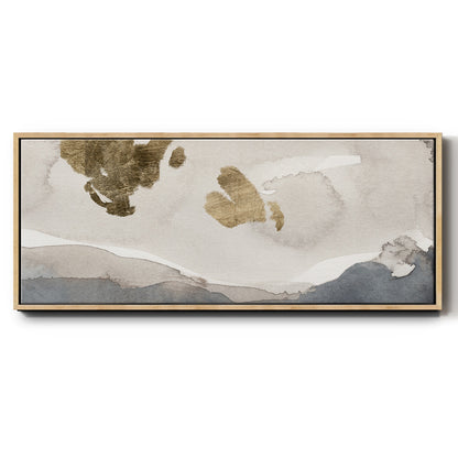 Watercolor with Gold IV - Floater Framed Canvas Print