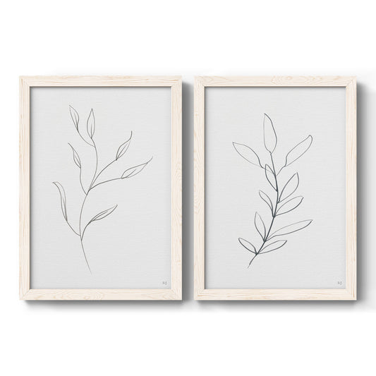 Botanical Gesture I - Barnwood Framed Canvas Set