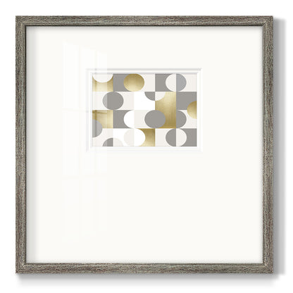 Modern Gold Reflections Premium Framed Print Double Matboard