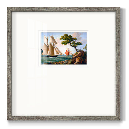 Sailing Premium Framed Print Double Matboard